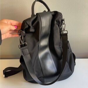Black Antitheft Backpack